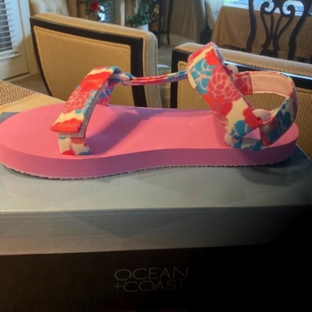 Ocean + Coast Ocyodel White Floral Sandals